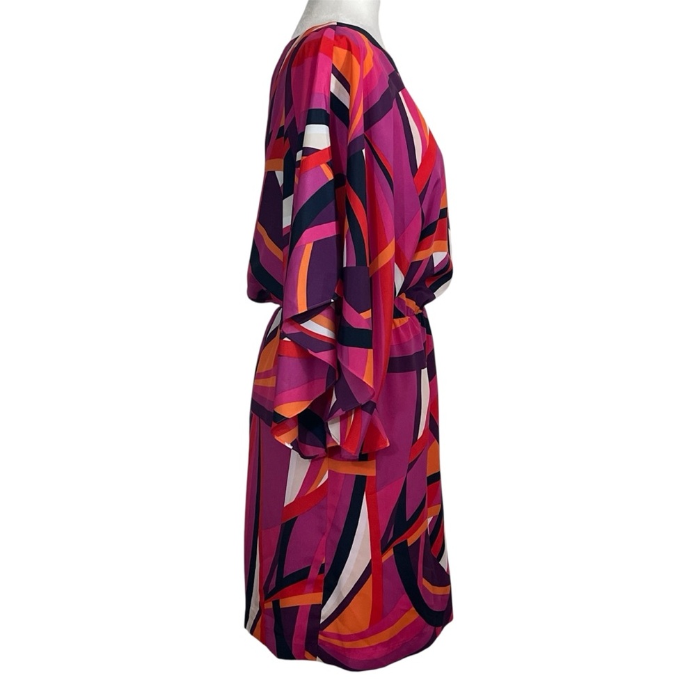 Trina Turk Mingus Kimono Sleeve Geometric Dress View 3